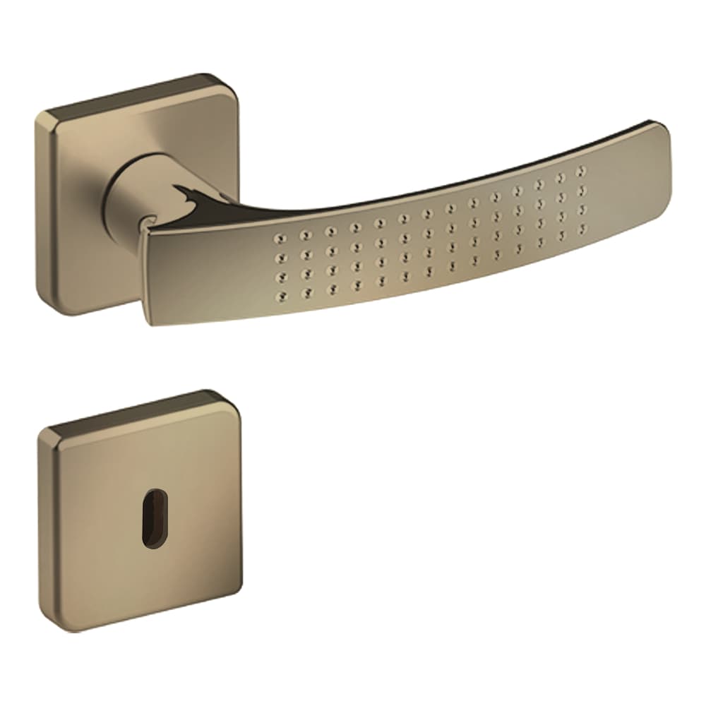 Fechadura Porta De Madeira Interna Quarto Aliança Dots Inox bronze latonado