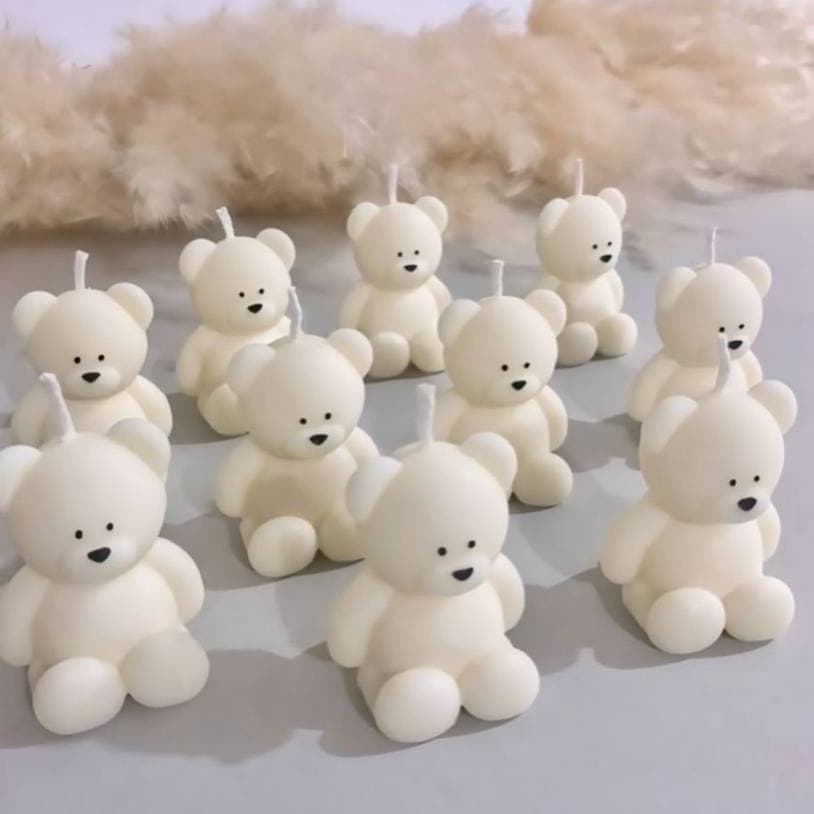 Mini Velas Ursinho Aromatizada - Kit 10/20 e 30 unidades