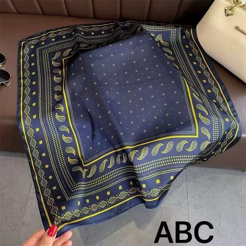 Coleção De Lenços Quadrados 70 * 70-Lenço De Pescoço Profissional Feminino Estampado Versátil E Elegante