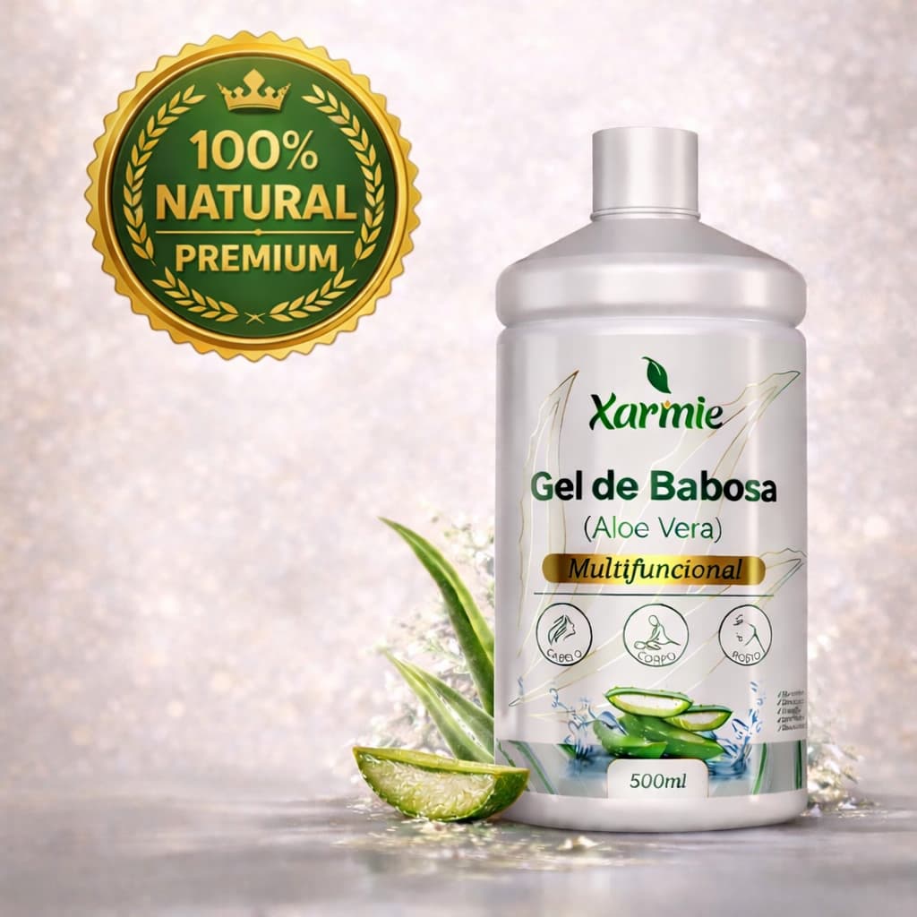 Puro Gel De Babosa Aloe Vera 100% Natural Organico 500g/ml Tratamento de Pele, Rosto e Corpo. Pós Sol, Psoraise, Rosacea