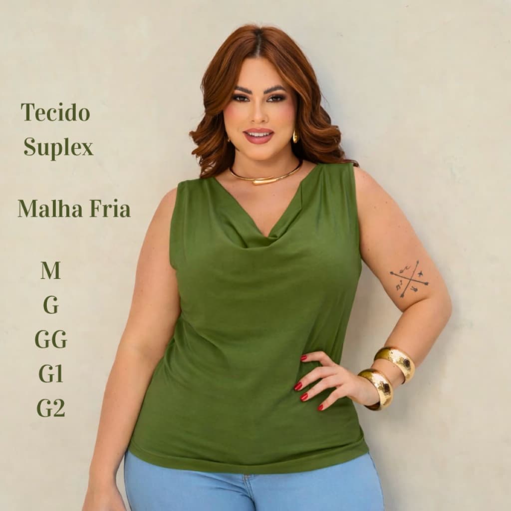 Blusa Feminina Suplex Gola Fofa Malha Fria Elegante para Dia a Dia e Trabalho do M ao G2