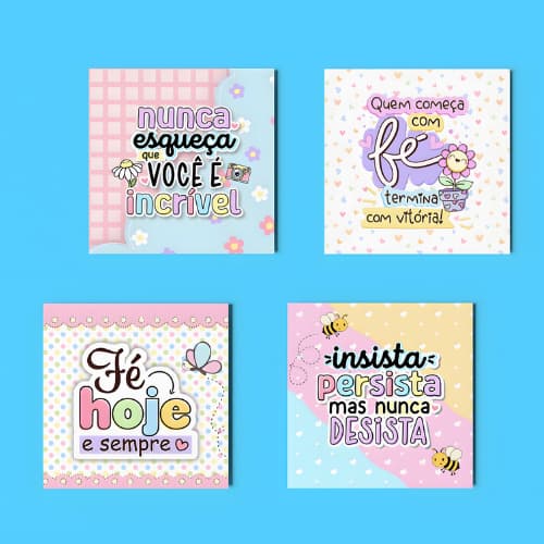 Mini Cartão Tag - Frases Motivacionais - tags - tam 5 x 5 cm