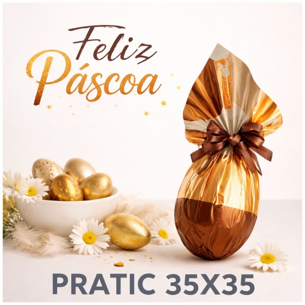 Saco para Embalar ovo de páscoa 35x35 Pratik Maxi Albano com 25 unid.