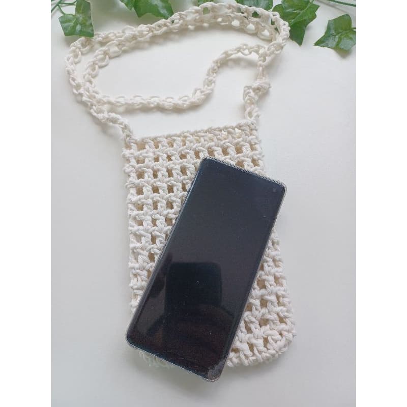 Bolsinha simples/porta celular em crochê