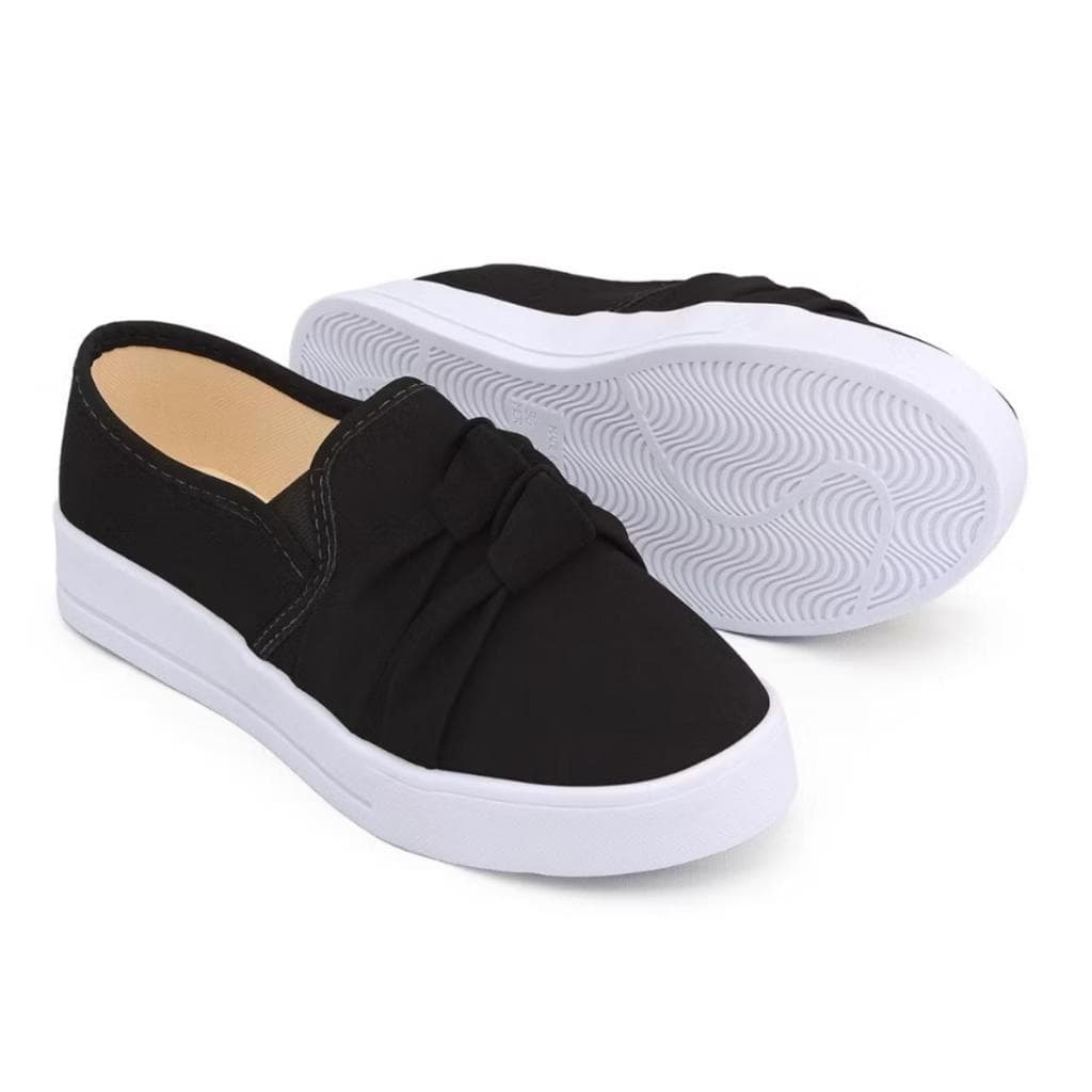 Tênis Feminino Casual Iate Slip On Stillus Calce Fácil confortável Laço 1 Dinasty