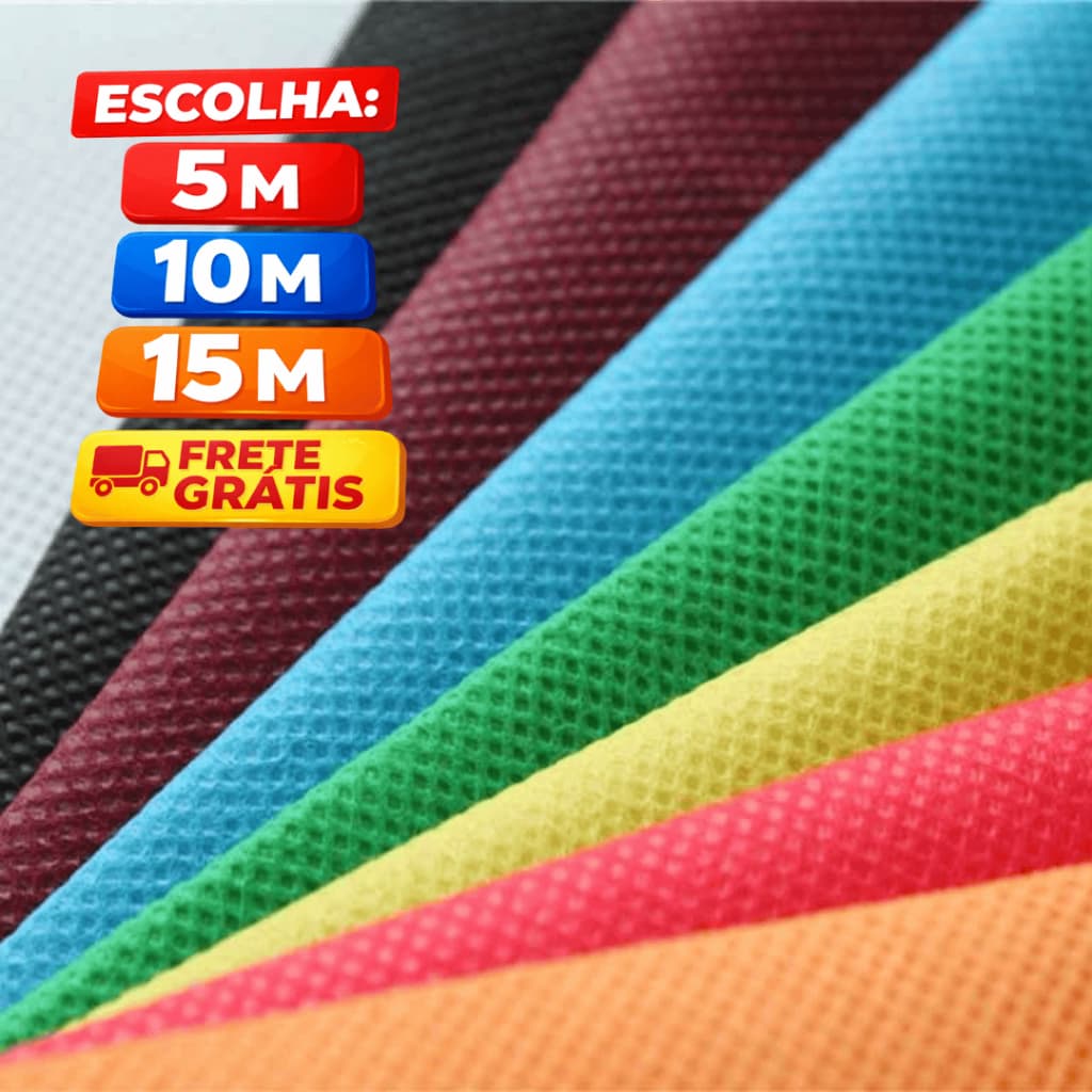 TNT 40G LISO COLORIDO 5, 10 OU 15 METROS FRETE GRÁTIS