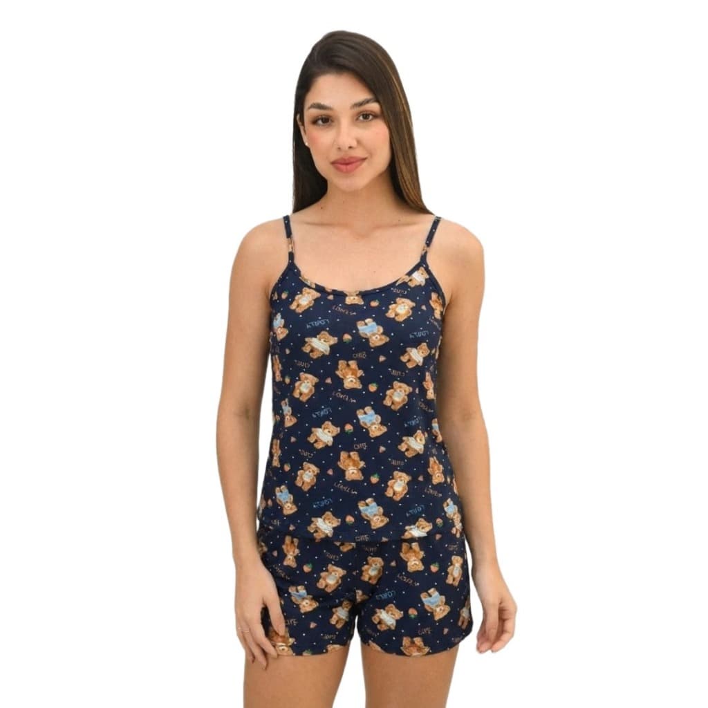 Pijama Baby Doll Short Doll Feminino Malha Leve Envio Rápido Promoção