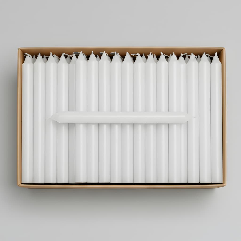 64 Velas Palito Branca 2 Kg 18cm Numero 9 Vela Grossa Vela Grande Parafina Pura Atacado