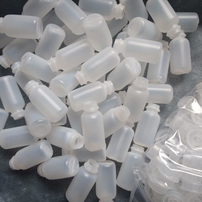 Flaconete de Plástico 5 ml com Tampa de Pressão – Pacote com 100 Unidades