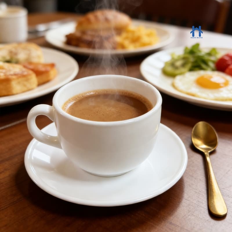 Conjunto de Xícara e Pires de Porcelana  12 Peças para Café e Chá