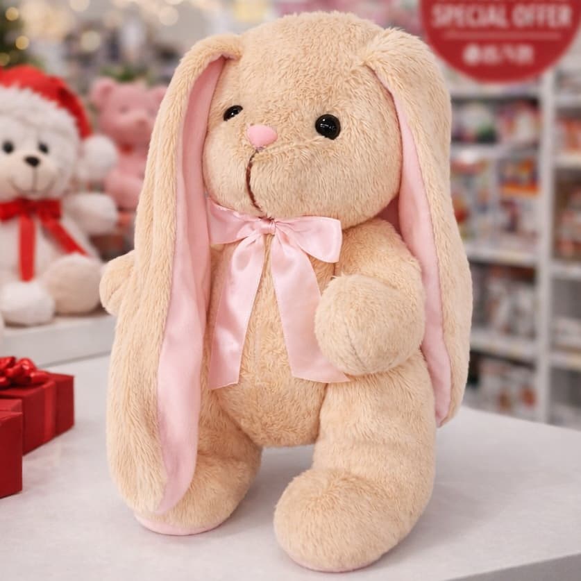 Coelho de Pelúcia Articulado com Movimentos 29cm Decoração Cestas Presentes
