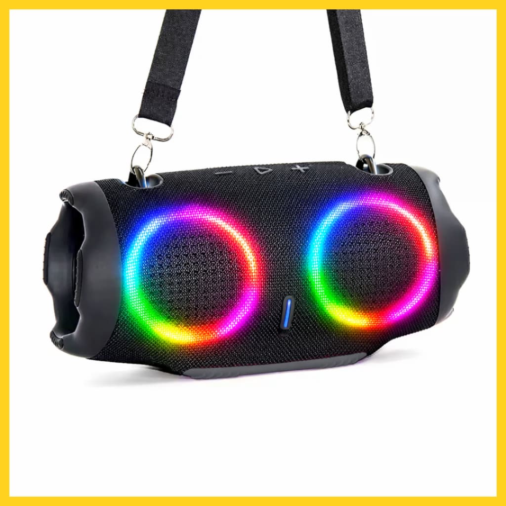 Caixa de Som Bluetooth 50W Portátil com Entrada Aux USB Pendrive Cartão SD e Rádio FM