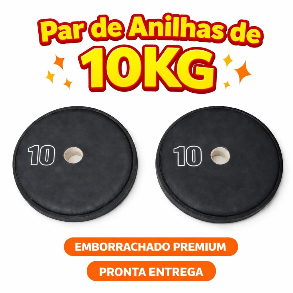 2x Anilhas de 10 KG (2 Unidades de 10kg)