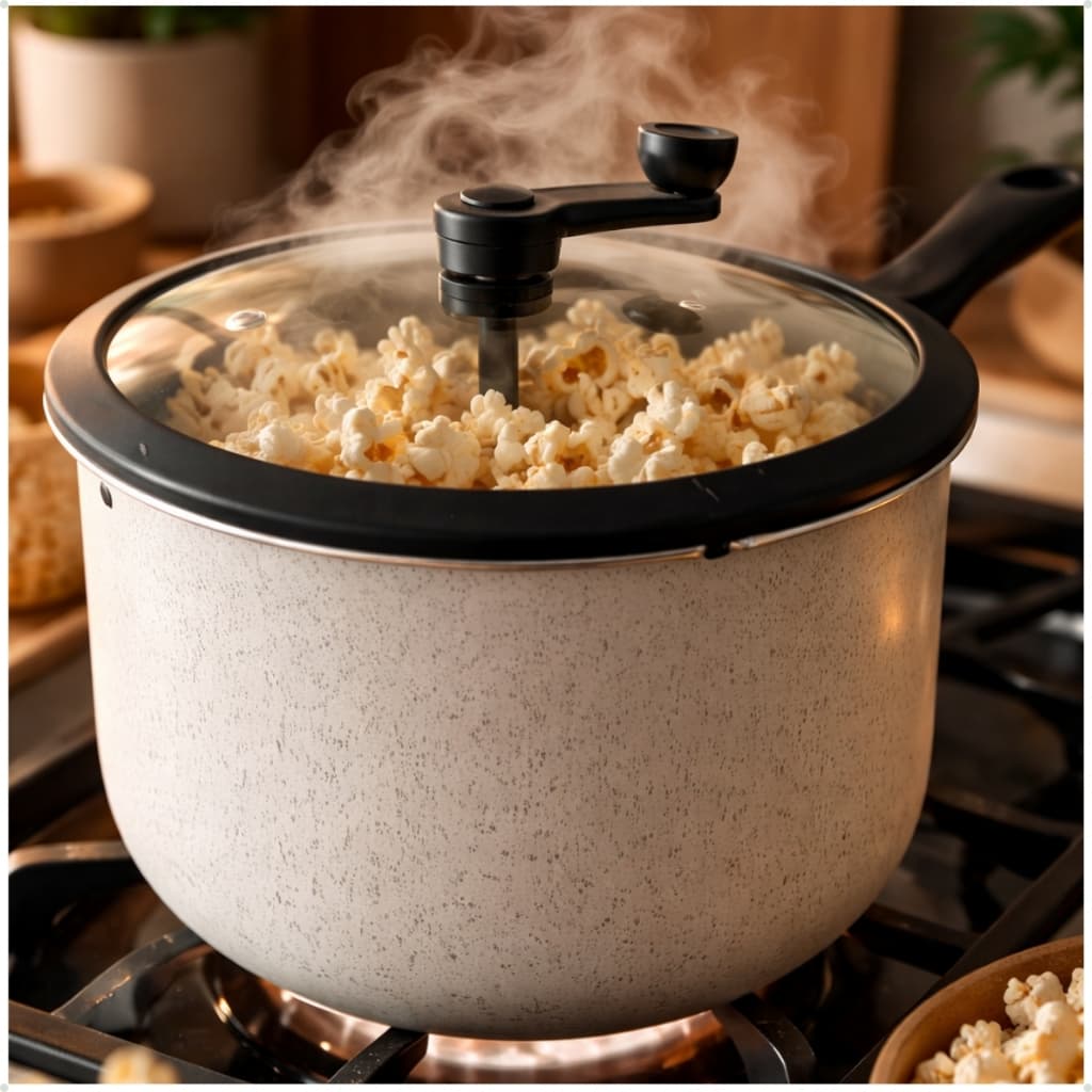 Panela Pipoqueira Ceramica 5,5 Litros  Tampa com Vidro Temperado Brinox - SEM INDUÇÃO