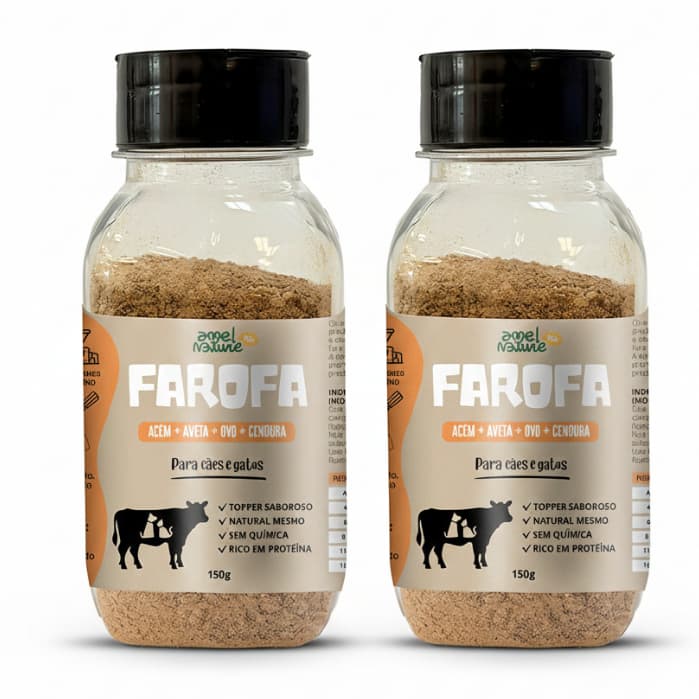 Kit 2 Saborizante Pet 100% Natural para ração de Cachorro e gato Carne Bovino 150gr cada Ame Nature