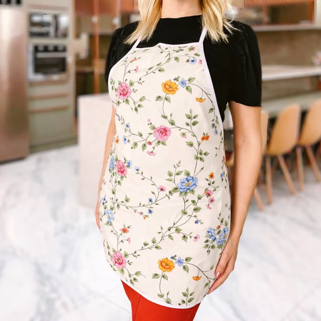 Avental De Cozinha Plástico Lavanderia Estampado Impermeável