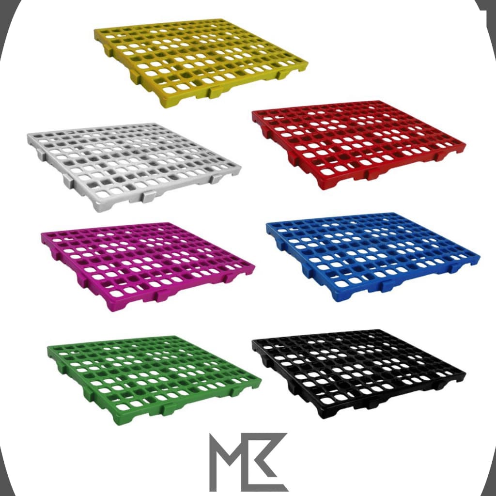 Kit 22/15/10/5 Estrado Multiuso Piso Plástico Modular Super Resistente Várias Cores Pallet