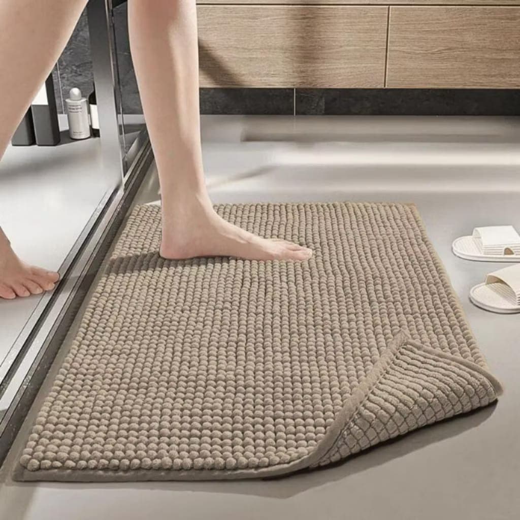 Tapete Banheiro Microfibra Grande Antiderrapante Bolinha Macarrão Várias Cores e Tamanhos