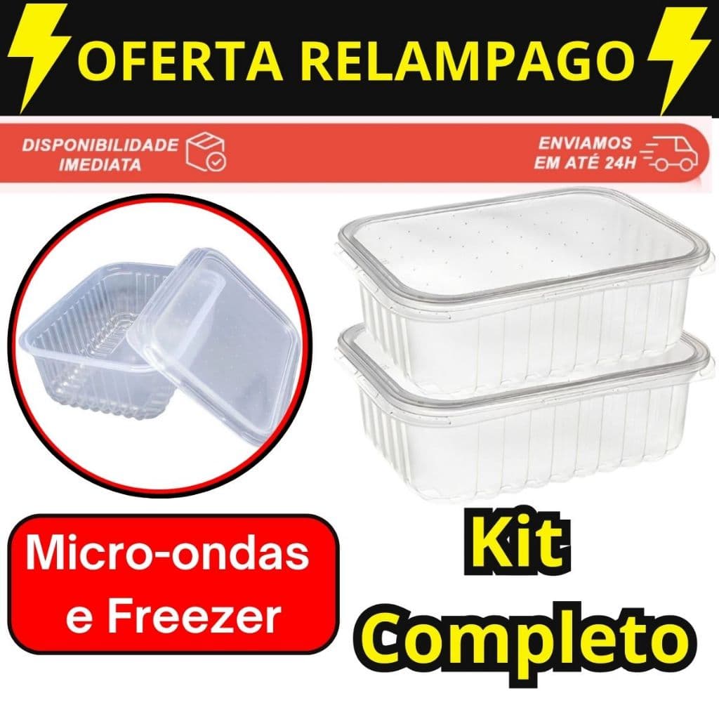 72/48/24/12 Kit Pote Embalagem Marmita Descartavel 1000ml 50ml 350ml 250ml 750ml Microondas Freezer