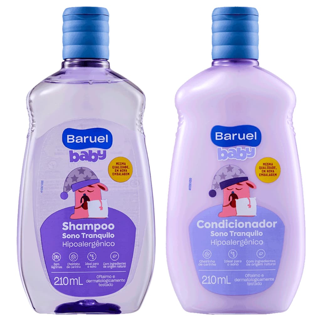 Kit  Shampoo + Condicionador Baruel Baby Sono Tranquilo 210ml cada