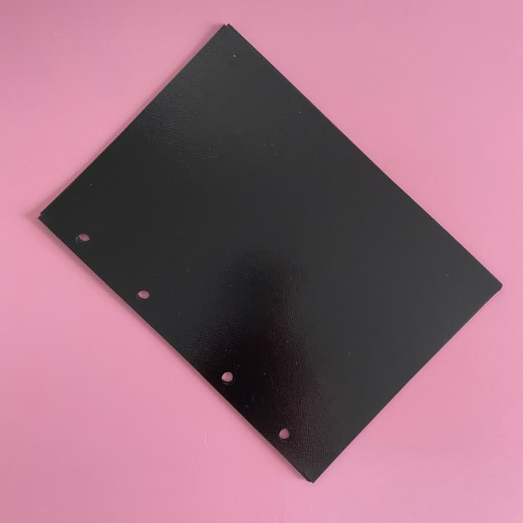 Kit 6 Divisórias Capa Subcapa Preto Fichario Caderno Argolado 4 furos A5 Plástico PP