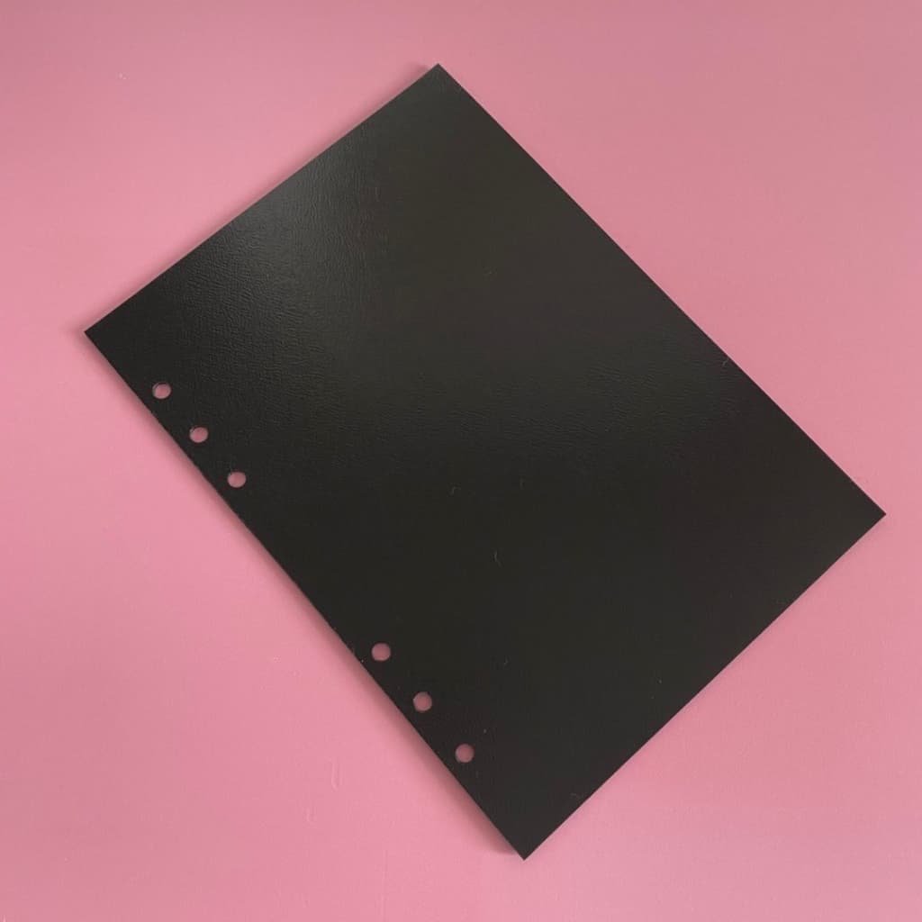 Kit 6 Divisórias Capa Subcapa Preto Fichario Caderno Argolado 6 furos A5 Plástico PP