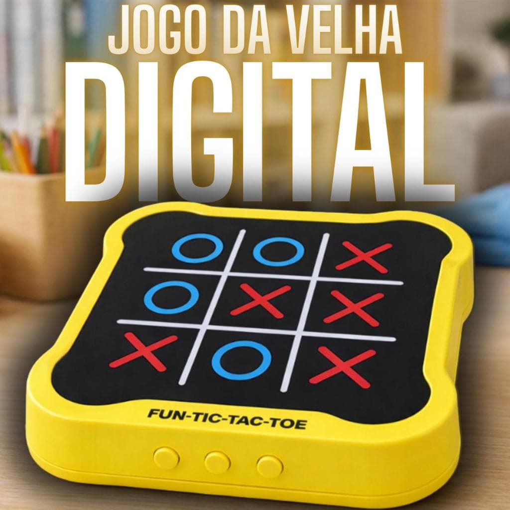 Jogo Da Velha Digital Eletrônico 4 Em 1 Luz Led Educativo Interativo Portátil Presente