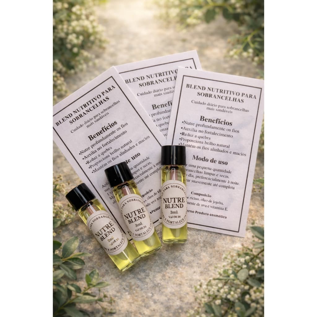 Kit 10 Blends Sérum Crescimento Sobrancelhas + Cartões 3ml