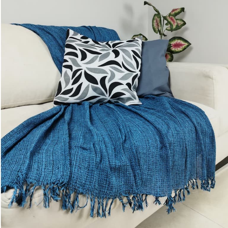 Manta Para Sofá 210cm x 120cm Decorativa E Protetora 100% Algodão | Cores Variadas Capa para Colchão