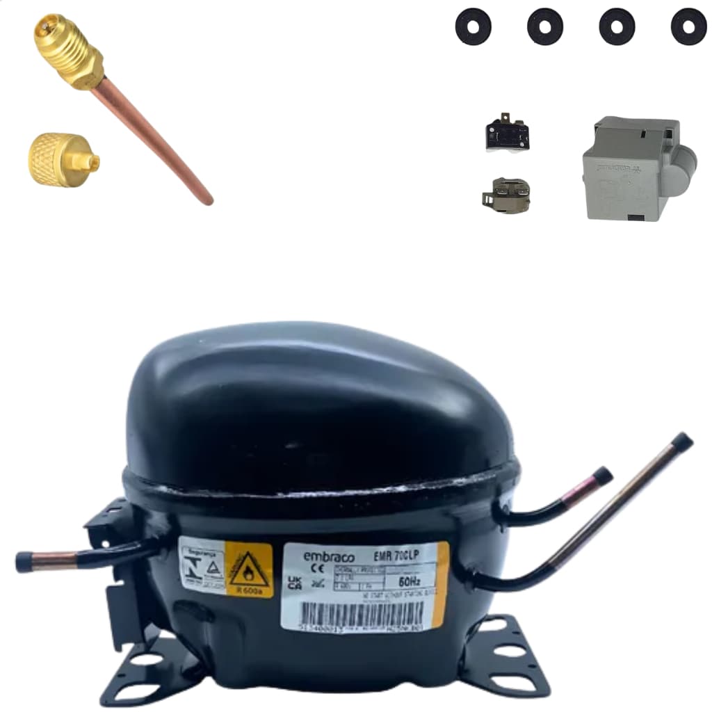 Motor Compressor EMR70CLP R600 127v Original Geladeira Brastemp Brm42 Brm39 Consul Crm37 51 1/5hp Nf