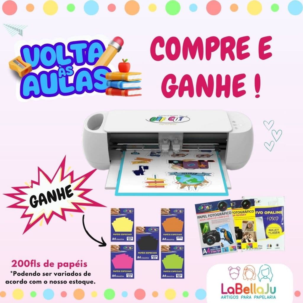 OFF CUT - Plotter de Recorte OFF PAPER + 200 FOLHAS