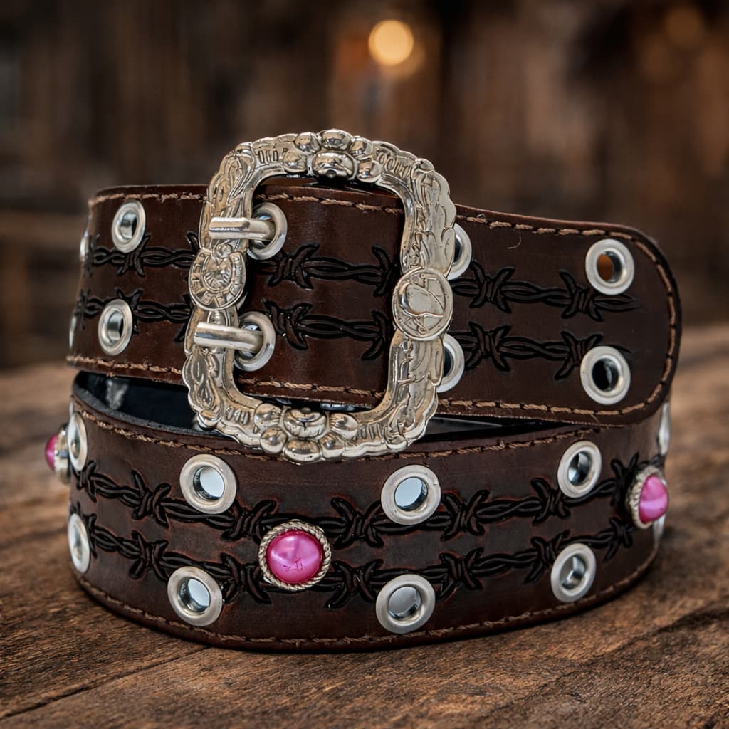 Cinto Infantil Muladeiro Rosa Com Fivela Removível