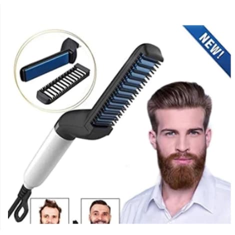 Chapinha Modelador Portátil para Cabelo e Barba Masculino com Pente-LUIZA