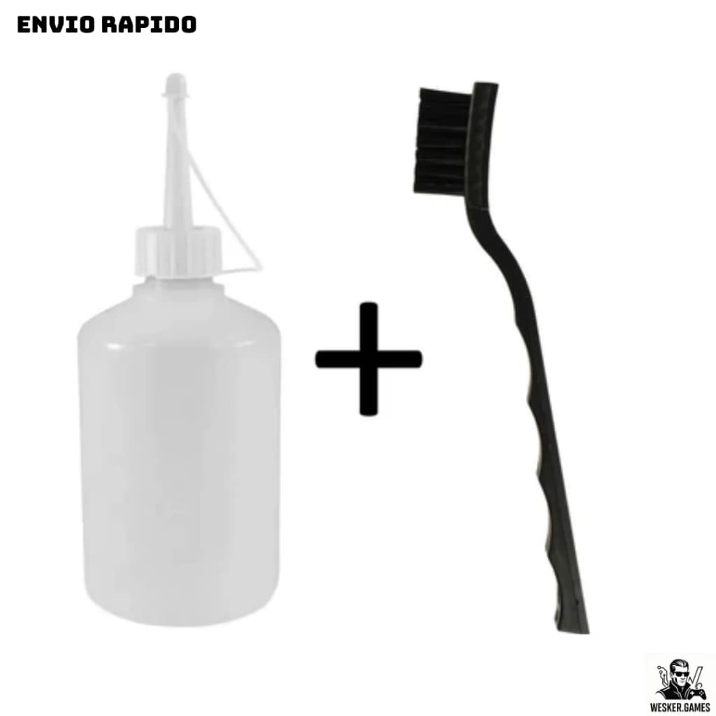 Escova Antiestática + TS Cleaner Implastec Isopropílico - Composto limpa eletrônicos, placas e removedor pasta térmica.