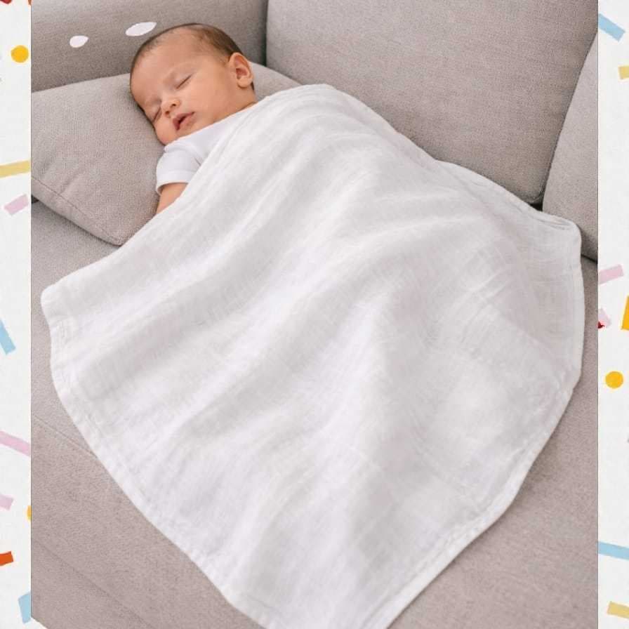 Kit 6 Fralda Branca com  bainha tecido duplo fralda de ombro luxo grande de  algodão 70cm x 70