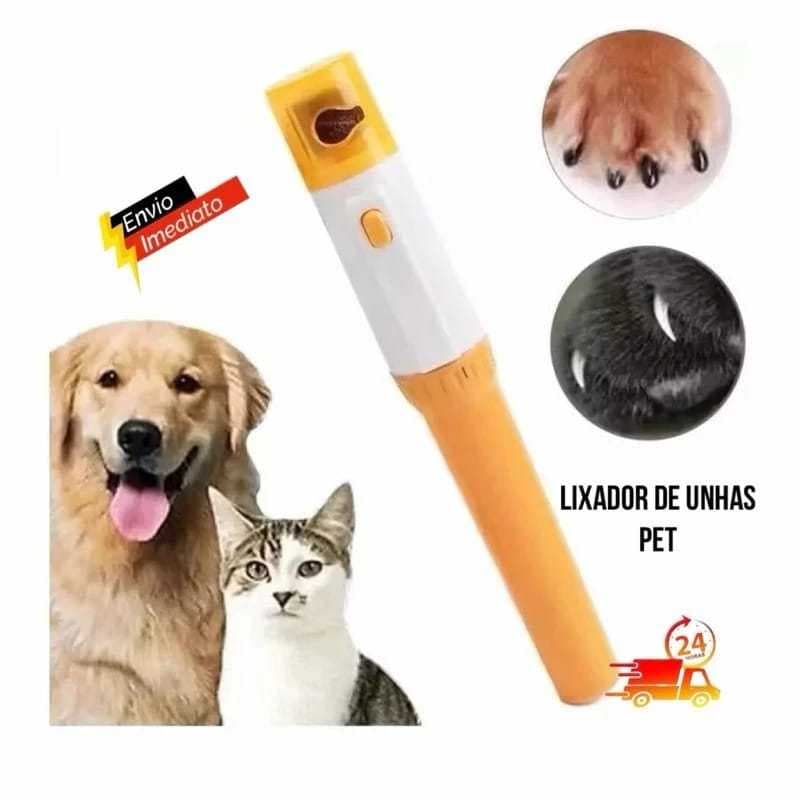 Lixador De Unhas Pet Com 3 Lixa A Pilhas Cachorro Gato apara garras do Cão Gatinho Coelho