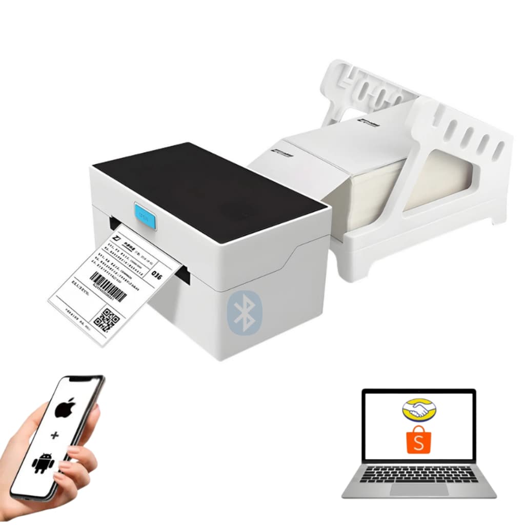 Impressora Etiquetas Térmica Bluetooth Código Barras Ecommerce Frete Com Suporte Etiquetas