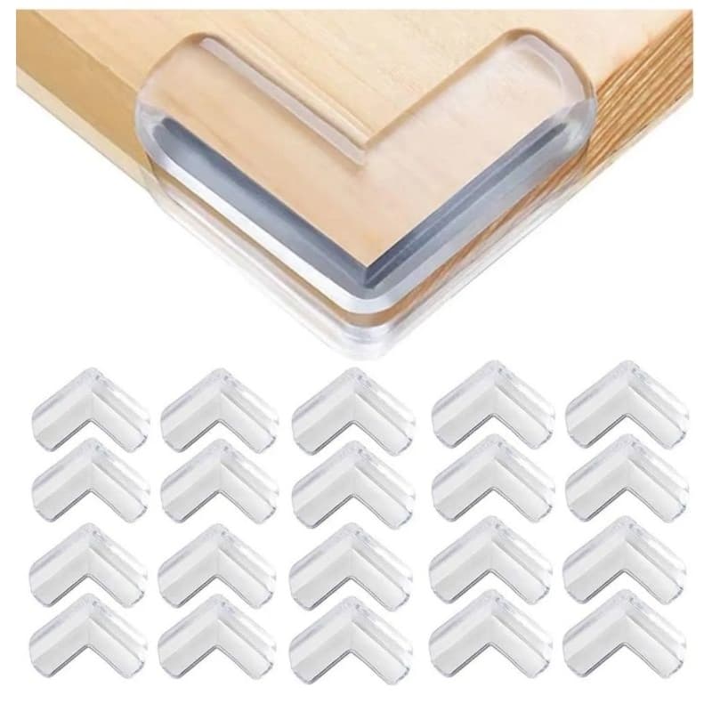 20 Protetor de Quina Silicone com Adesivo Protetor de Canto Mesa Segurança para Crianças e Bebês Proteção Promoção