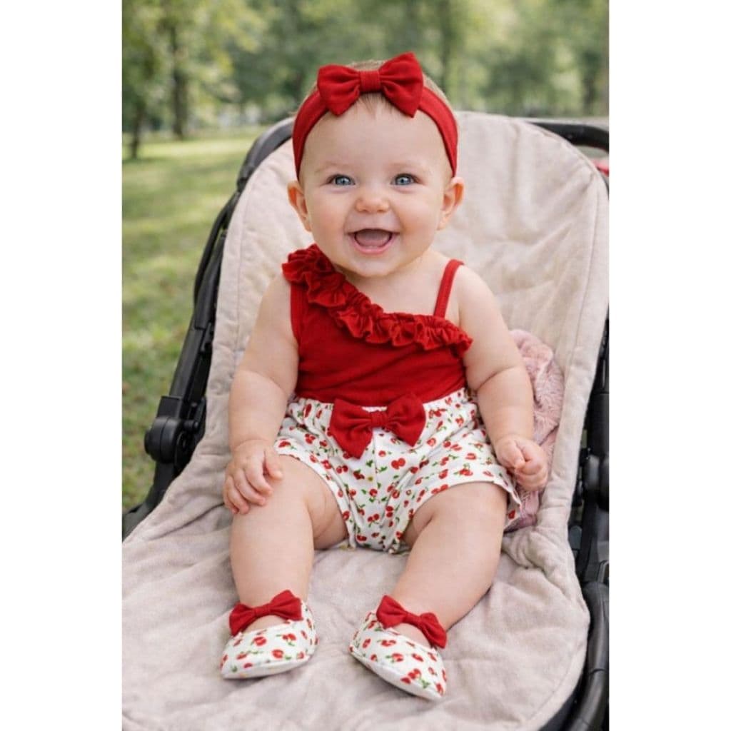 Conjunto Bebê Blusinha Mula Manca com Short Menina Infantil Roupa 3 a 6 meses