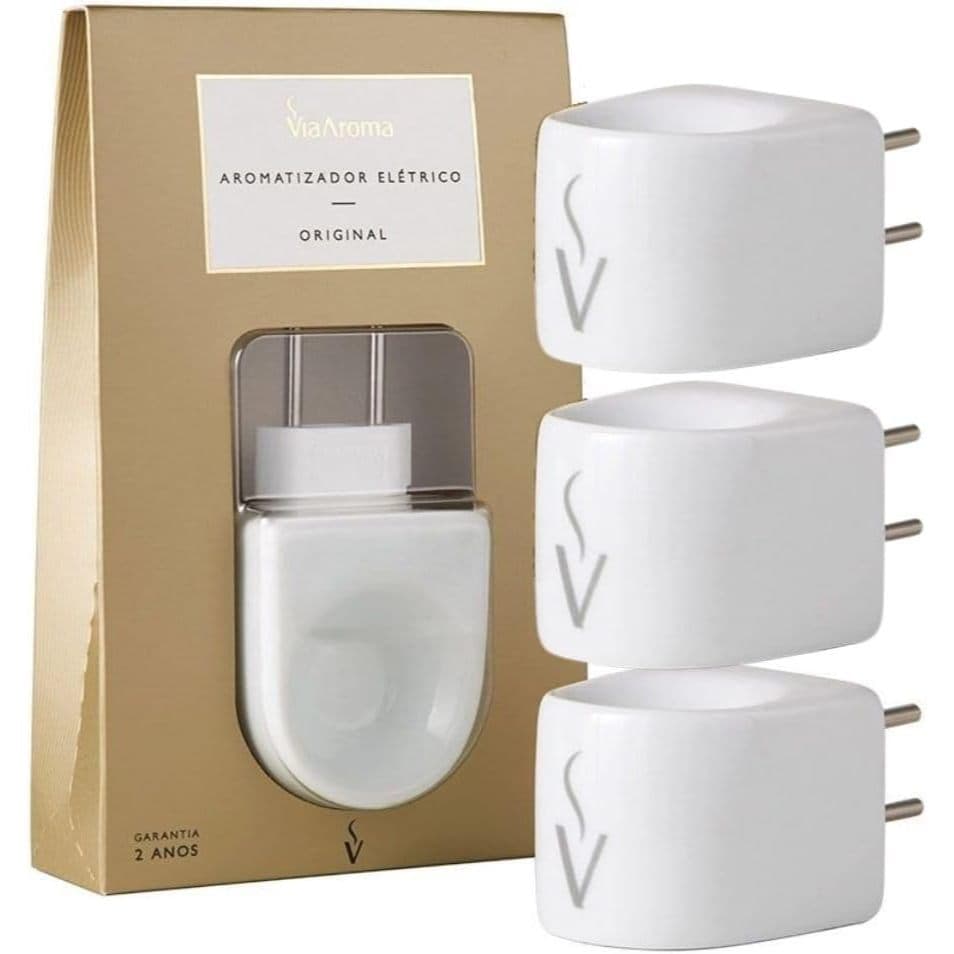 Aromatizador Elétrico de Porcelana - Baixo Consumo de Energia, Plug Rotativo, 2 Anos de Garantia