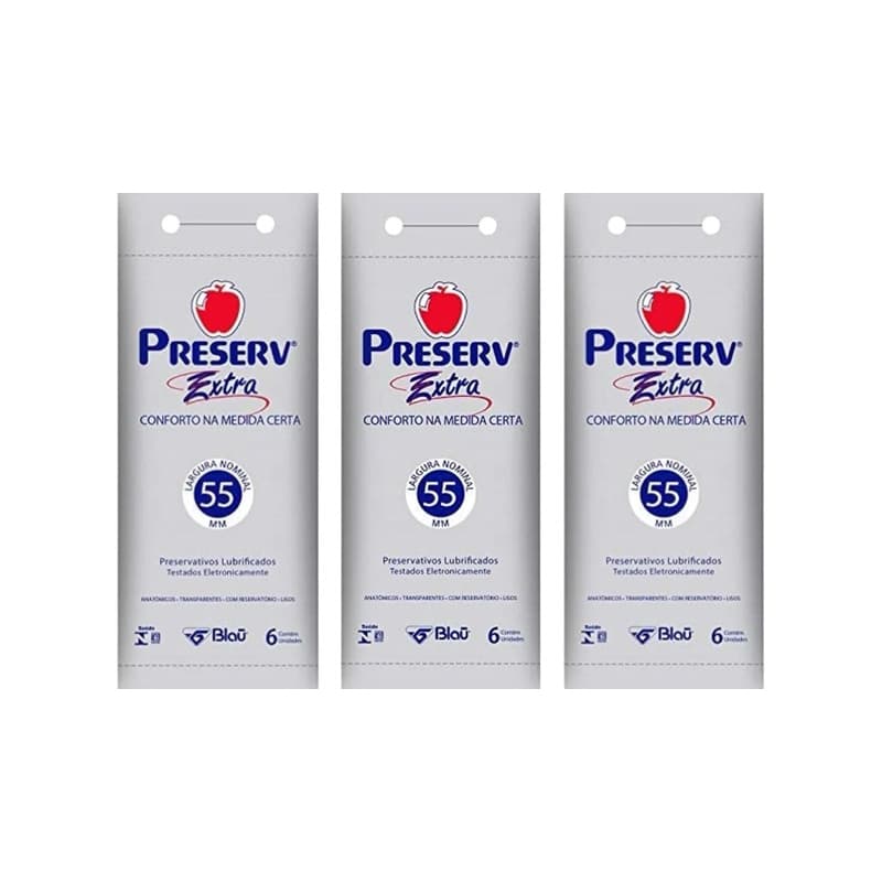 PRESERVATIVO PRESERV 55mm C/6 (kit C/03)