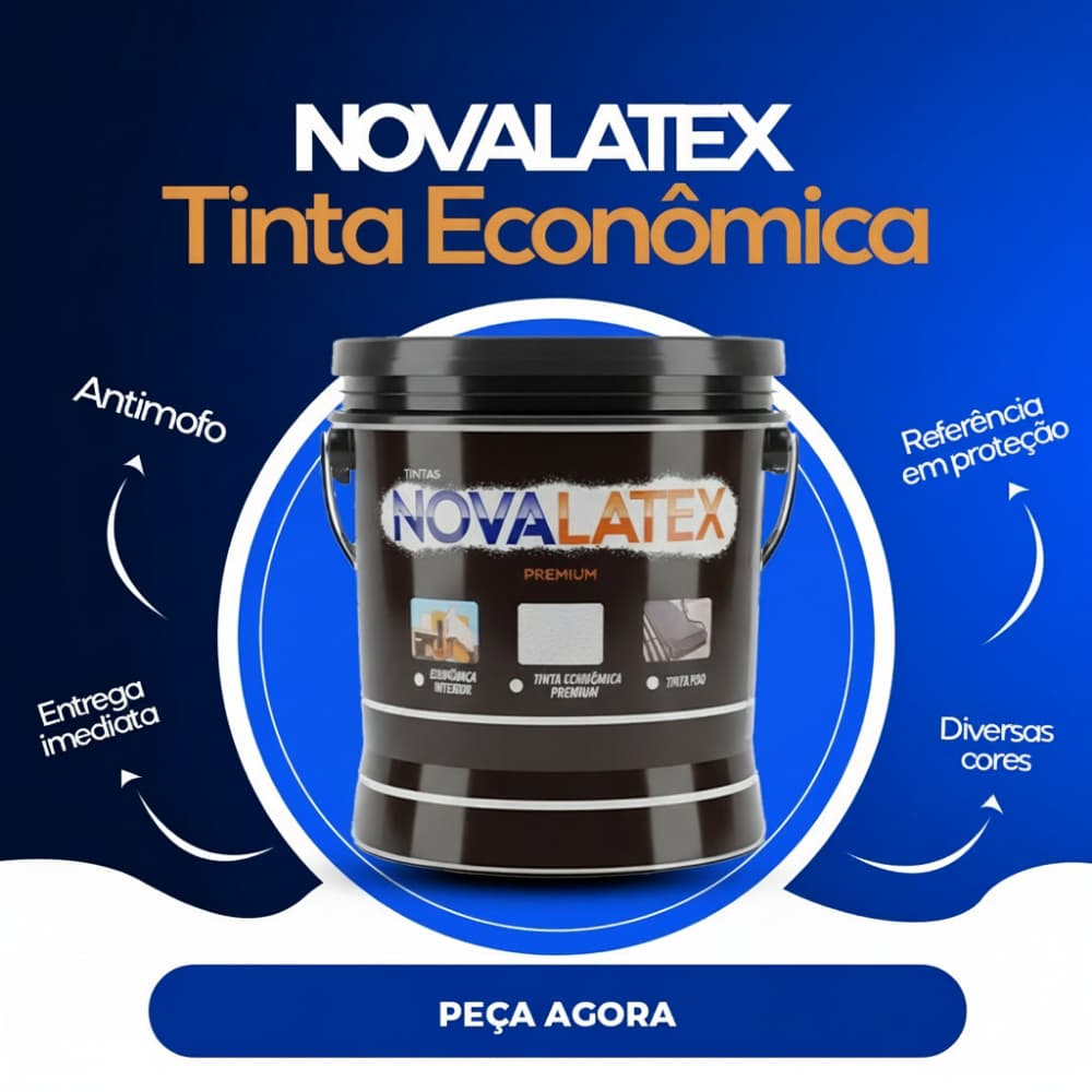 Tinta de Parede Acrilica Novalatex Economica Sem Cheiro Antimofo 18KG Alta Cobertura Rendi Muito