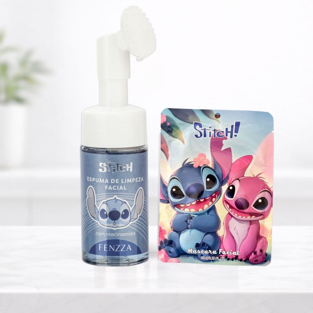 Kit Skincare Stitch Cuidados Com A Pele Limpeza Facial Mascara Hidratante Presente Meninas