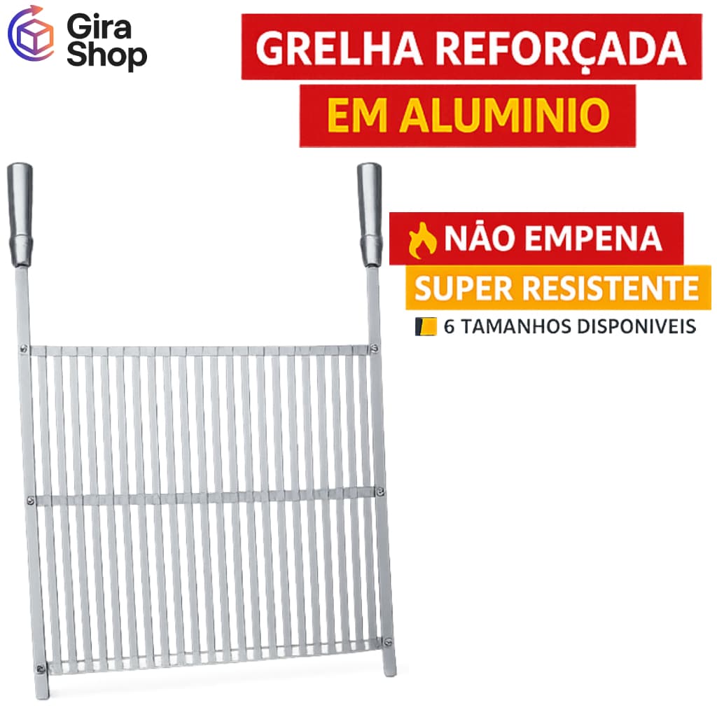 Grelha para Churrasco Reforçada de Alumínio | Para Churrasqueira | Todas as Medidas | Resistente