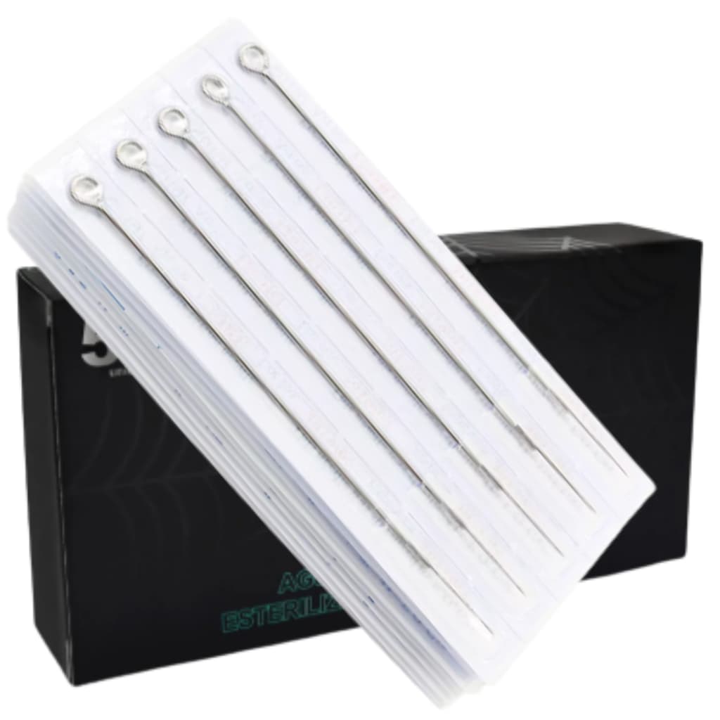 45 Agulha Tatuagem Tattoo Traço Pintura Profissional 03RL 05RL 07RL 09RL 11RL 11RM 13RM 15RM