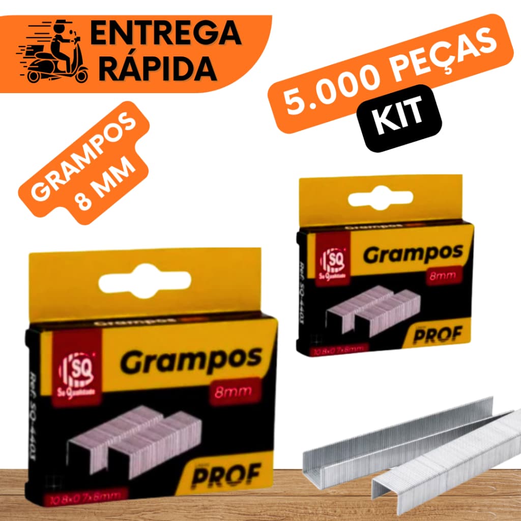 KIT DE GRAMPOS PARA GRAMPEADOR FIXAÇÃO FIRME GRAMPOS METÁLICOS USO DOMÉSTICO PROFISSIONAL NÃO SOLTA