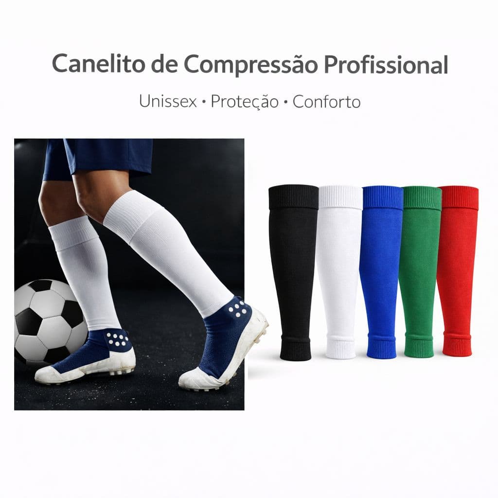 Canelito meião cortado de Compressão Profissional Unissex Proteção Conforto