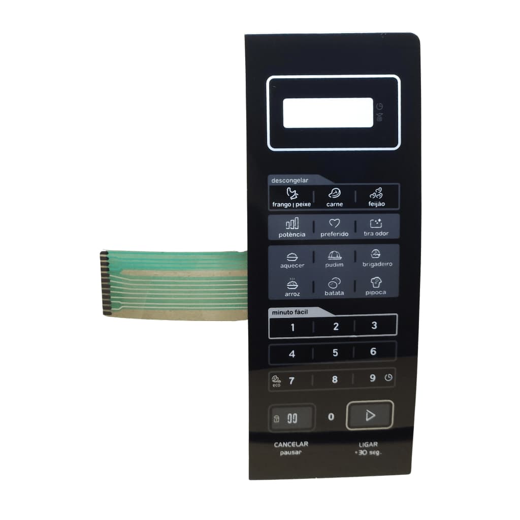 Membrana Teclado Microondas Midea MRAS21 MRAS22 Preta