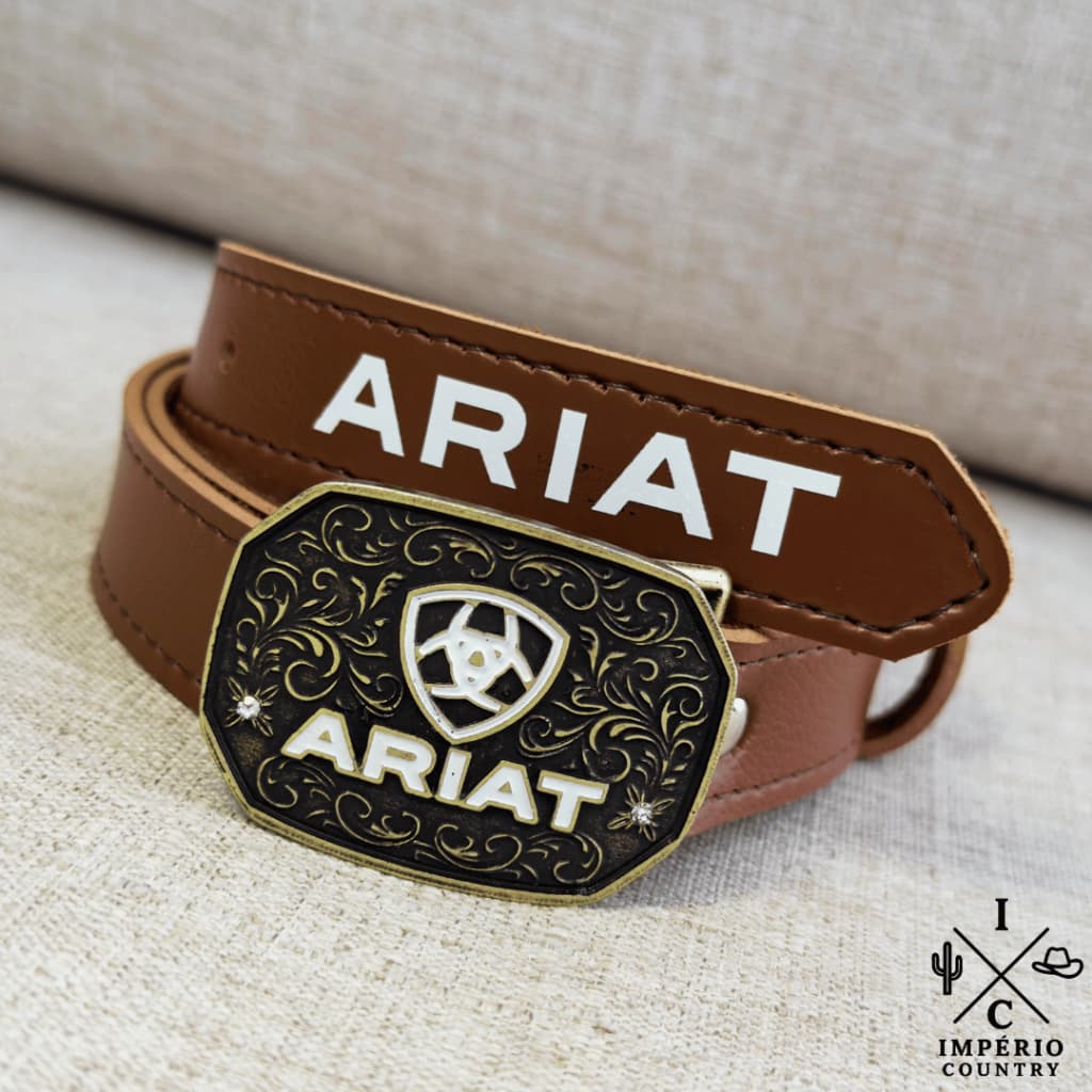Cinto ARIAT Country Infantil Caramelo Visual Cowboy Completo Promoção