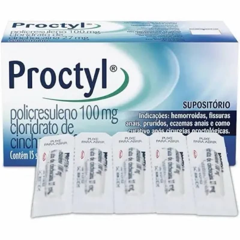 Proctyl Supositório 15un original